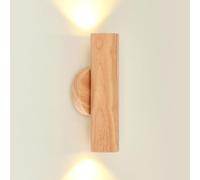 Lámpara de pared de madera LED dormitorio 360 ° Diseño rotativo Luz de interior cilíndrica para la sala de estar Estudio de la sala de estar del pasillo de la sala del pasillo del restaurante Lámpara