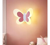 Lámpara De Pared De Mariposa LED Lámpara De Pared De Cabecera De Dibujos Animados Creativos Soporte De Iluminación De Pared Iluminación De Pared Decorativa para Dormitorio, Habitación De Niños