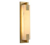 Lámpara de pared de mármol, aplique de pared de piedra natural, luces de pared doradas de alabastro, iluminación de montaje en pared for tocador con acabado de latón for sala de estar, dormitorio, bañ