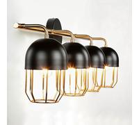 Lámpara De Pared De Metal B: 85 Cm En Oro Negro 4x E14 Metal Sala De Estar