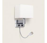 LEDKIA LIGHTING Lámpara de Pared de Metal con Flexo LED de Lectura Waldorf Latón E14