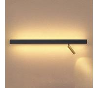 Lámpara de Pared de Metal Ultrafina, Lineal, Larga, con focos, para Lectura, para mesita de Noche, Color Negro, para Sala de Estar, iluminación Decorativa.