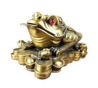 Lámpara de Pared decoración Antigua Adornos de Sapo Dorado de latón Desktop Riqueza Feng Shui Escultura para el hogar salón de la Sala Escultura Decorativa decoración de latón Luminoso
