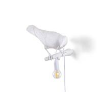 Lámpara de pared decorativa de exterior SELETTI Bird Lamp, derecha, blanca True