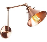 Lámpara de pared del brazo oscilante vintage, aplique ajustable E27, luz industrial antigua con pantalla lámpara metal, accesorio iluminación decoración interior for la sala estar en granja (color: a)