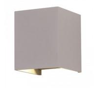 Lámpara De Pared Doble Led COB 6W IP65 Cuadrada Color Gris V-TAC VT-759 4000K