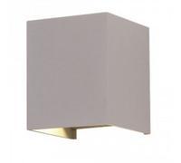 Lámpara De Pared Doble Led COB 6W IP65 Cuadrada Color Gris V-TAC VT-759 4000K