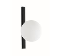 Lámpara De Pared Dormitorio De Vidrio Bola Negra Blanca E14