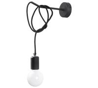 Lámpara de pared Edison negra