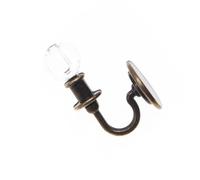 Lámpara de pared en miniatura realista para casa de muñecas de 1/12, pantalla de cristal transparente, marco de metal, lámpara de pared para proyectos de manualidades, iluminación de casa de muñecas