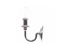 Lámpara de pared en miniatura realista para casa de muñecas de 1/12, pantalla de cristal transparente, marco de metal, lámpara de pared para proyectos de manualidades, iluminación de casa de muñecas