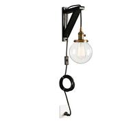 Lámpara de Pared enchufable, Accesorios de iluminación Interior industriales Vintage con lámparas de Pared Retro para mesita de Noche, Loft, Pasillo, Dormitorio, Cocina