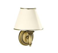 Lámpara De Pared Estilosa PENELO En Latón Antiguo Blanca E27 Para Pasillo Hotel