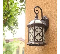 Lámpara de Pared Europea para Exteriores, Cuello de Cisne, IP65, Impermeable, de Aluminio, para Pasillo, Porche, Aplique de Cristal, para Villa, jardín, balcón, Patio, Pasillo, Farol E27