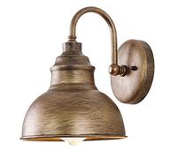 Lámpara de Pared Exterior de Hierro Forjado, Aplique de Pared, Luminaria, Lámparas de Pared Exteriores para Porche, Garaje, Puerta, Balcón, Farol de Pared Impermeable/Bronce