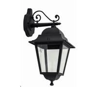Lámpara De Pared Exterior Negra De Aluminio IP44 Rústica E27 Para Patio Entrada