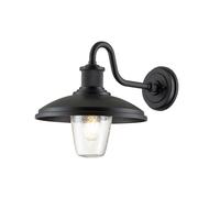 Lámpara De Pared Exterior Negra IP44 33,1 Cm De Alto Aluminio Vidrio Marítimo