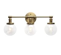 Lámpara de Pared Industrial Vintage de 3 Luces con Aplique de Pared de Vidrio Globo para Sala de Estar, Comedor, Dormitorio, lámpara de Pared para tocador con Casquillo E27