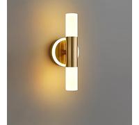 Lámpara De Pared Interior 9W LED Blanco Cálido Luz Metal Apliques De Pared Moderno Decoración Iluminación Luz De Pared Para Salon Dormitorio Sala Pasillo Escalera, Oro