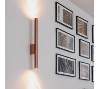 Lámpara De Pared Interior Up Down 40 Cm De Alto B: 2,5 Cm Incl. 2x LED G9 Cobre