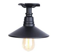 Lámpara de pared Lámpara de techo de tubo de agua steampunk vintage lámpara de techo de montaje semi empotrado de hierro forjado con grifo de válvula lámpara colgante de tubo de agua de metal para