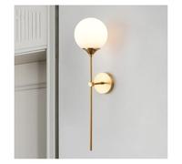 Lámpara de pared Lámparas de pared para interiores Accesorios Dormitorio de latón Pantalla de vidrio esférica vintage Lámparas de noche Apliques de pasillo para puerta de baño Espejo de tocador(C)