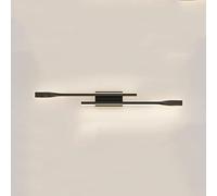 Lámpara de pared larga LED de 15 W Lámparas de pared negras para interiores Sala de estar Iluminación de pared de aluminio moderna Blanco cálido 3000 K Luz nocturna Dormitorio Lámpara de cama