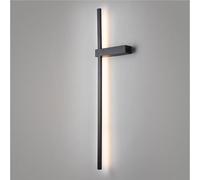 Lámpara de Pared Larga Lineal de Metal Negro, Aplique de Pared de Tira de Aluminio con una Palabra Creativa, Luz de Pared Led Decorativa Moderna para Dormitorio Y Mesita de Noche (Luz de Tres Colores,
