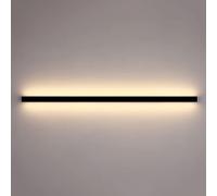 Lámpara de Pared Larga Lineal de Metal Negro, Aplique de Pared de Tira de Aluminio con una Palabra Creativa, Luz de Pared Led Decorativa Moderna para Dormitorio Y Mesita de Noche (Luz de Tres Colores,