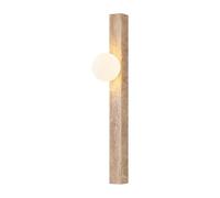 Lámpara de pared larga minimalista de travertino amarillo, escalera, dormitorio, mesita de noche, estilo crema wabi-sabi, sala de estar, lámpara de pared for pasillo(TypeA90CM,WarmLight3000K)