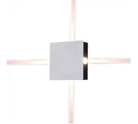 Lámpara De Pared Led Blanca 4W Wall Light IP65 Forma Cuadrada V-TAC VT-704 4000K
