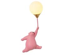 Lámpara de Pared LED con diseño de Oso sosteniendo un Globo, con Casquillo G9, impresión 3D de Globo, Pantalla de Polietileno, Bonita decoración artística para habitación de niñas