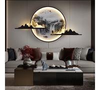 Lámpara de pared LED con imagen de paisaje para sala de estar, comedor, dormitorio, estudio, villa, hotel, pasillo, decoración del hogar