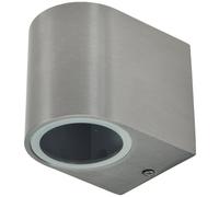 Aplique de exterior - Aplique de exterior IP44 con casquillo GU10, iluminación de lámpara de pared para casa, jardín, patio, camino, acero inoxidable pulido