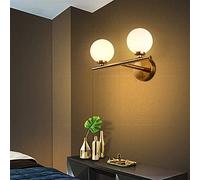 Lámpara de Pared LED de 3 Colores con atenuación, Bola de Cristal, para baño, Espejo, iluminación con Bombilla G4, Compatible con Dormitorio, Apliques de Pared Modernos.