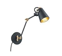 Lámpara de pared LED decorativa en negro mate, foco variable ajustable - ambiente de luz único en diseño elegante.