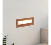 Lámpara de pared LED empotrable Lucande Lachlain, óxido, 25 cm, IP65