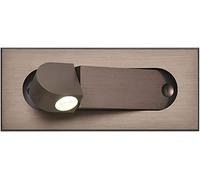 Lámpara de Pared LED empotrada, Moderna lámpara de Pared Ajustable con Interruptor Independiente, luz de Lectura de 3 W para cabecera, luz de cabecera Interior, luz de Pared para d