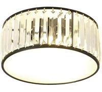Lámpara de Pared LED Moderna, Accesorio para Reloj, lámpara de araña Redonda de Cristal Negro, lámpara LED Dorada, lámpara de Techo para Dormitorio, s
