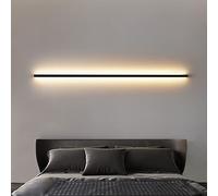 Lámpara de Pared LED Moderna, Elegante diseño de Metal para Uso en Interiores y Exteriores, iluminación de Cocina Lineal, Elegante Aplique de Pared Negro de 150 cm para Sala de Estar, escale