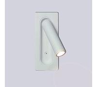 Lámpara de Pared Led Moderna Empotrada, Aplique de Pared Metálico, Aplique de Pared Cableado con Interruptor, Foco de Pared Ajustable, Lámparas de Cabecero para Dormitorio, Mesita de Noche, Sala de Es