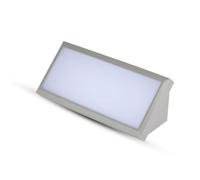 Lámpara de Pared LED Moderna V-TAC 12W - Lámpara Pared LED para Paisajes - Luz Suave 3000K - Lámpara de exteriores con Impermeabilidad IP65 - Gris - Compatible con Lámpara de Pared con Sensor