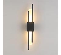 Lámpara de Pared LED Moderna y Elegante con Tubo de acrílico de Metal, Color Negro y Bronce, de 50 cm, Ideal para Sala de Estar, Dormitorio, Pasillo, lámpara Colgante.