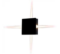 Lámpara De Pared Led Negra 4W Wall Light IP65 Forma Cuadrada V-TAC VT-704 3000K