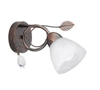 Lámpara de pared LED regulable en estilo florentino con diseño de hojas, aspecto antiguo oxidado
