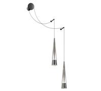 Lámpara De Pared LED Up Down Metal Cristal 228,9 Cm De Alto Cromo 3000 K Aplique