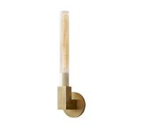 Lámpara de pared lineal de mediados de siglo de 2 luces para dormitorio, lámpara de pared de tocador de baño con tubo largo de vidrio dorado sobre espejo, estilo rústico, aplique de pared industrial n