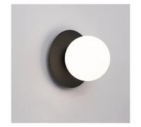 Lámpara de pared Linterna LED con pantalla de cristal de globo blanco, luces de aplique de pared para iluminación de decoración del dormitorio de la cabecera del hogar, soporte E27 (color: oro)