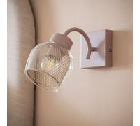 Lámpara de Pared Metal y Cristal Aziel