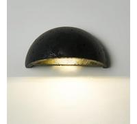 Lámpara de Pared Minimalista Moderna, Aplique de Media Luna de Piedra Natural para Dormitorio, Sala de Estar, Comedor, balcón (Color Negro).